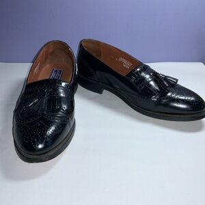 Bostonian Classics 26271 black  Kiltie Tassel Wingtip Loafers Men's Sz 11D